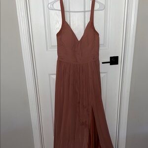 Elegant Rust Maxi Dress
